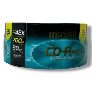 Maxell CD-RW Re-Writable 25 Pack 700MB 80 Minutes / Brand New
